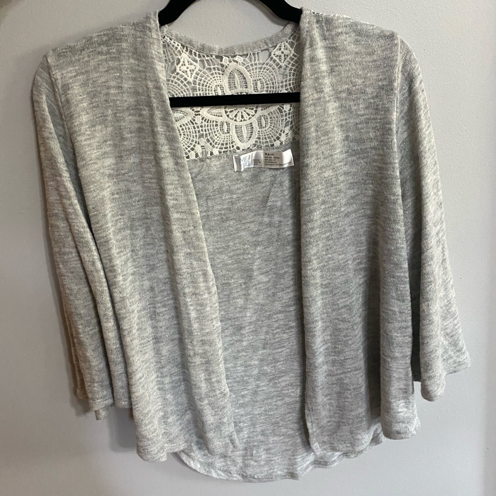 Time and Tru Gray Cardigan